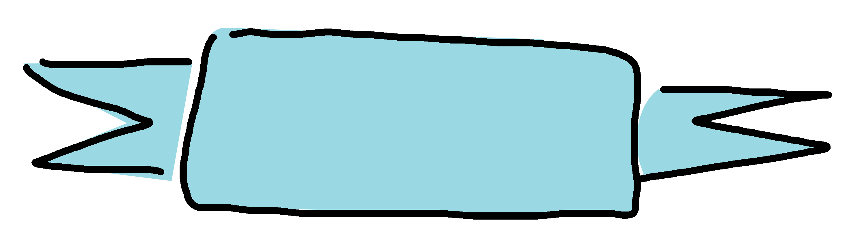 2952x819 Blue Simple Blank Banner Clipart