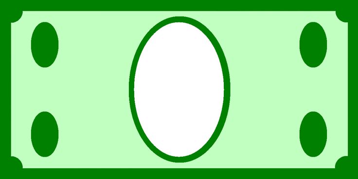 736x368 Blank Dollar Bill Clip Art