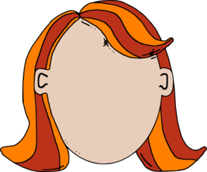 300x249 Blank Face Teen Girl Cartoon Clip Art