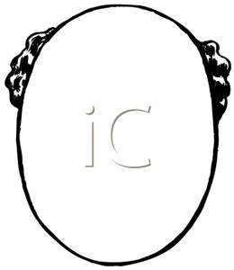 260x300 Retro Cartoon Of A Man With A Blank Face And Balding