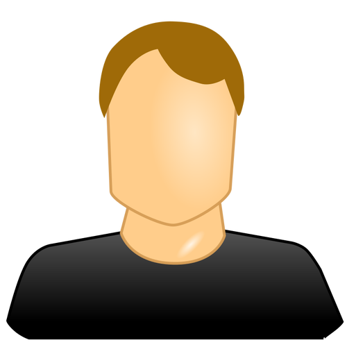 500x500 Vector Image Of Blank Face Male User Icon Public Domain Vectors