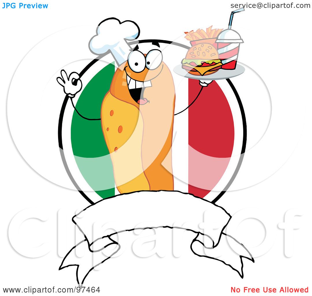 1080x1024 Royalty Free (Rf) Clipart Illustration Of A Hot Dog Chef Serving