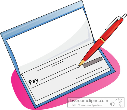 500x430 Blank Check Clipart