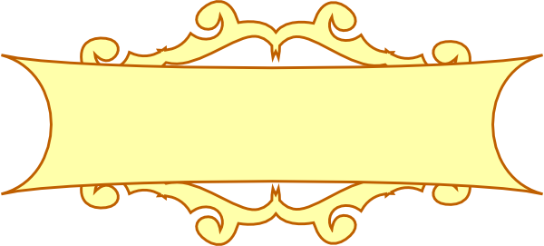 600x271 Golden Clipart Ribbon Scroll
