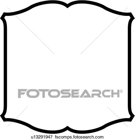 450x467 Clip Art Of , Basic, Blank, Border, Panel, Shapes, Scroll, Sign