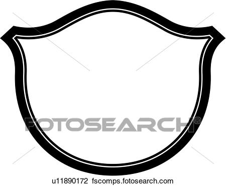 450x370 Clipart Of , Sign, Basic, Blank, Border, Shield, Panel, Shapes