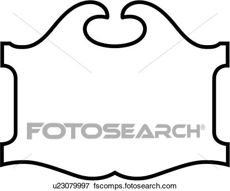 450x373 Clip Art Of , Basic, Blank, Border, Shield, Sign, Panel, Shapes