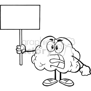 300x300 Royalty Free 5998 Royalty Free Clip Art Angry Brain Cartoon