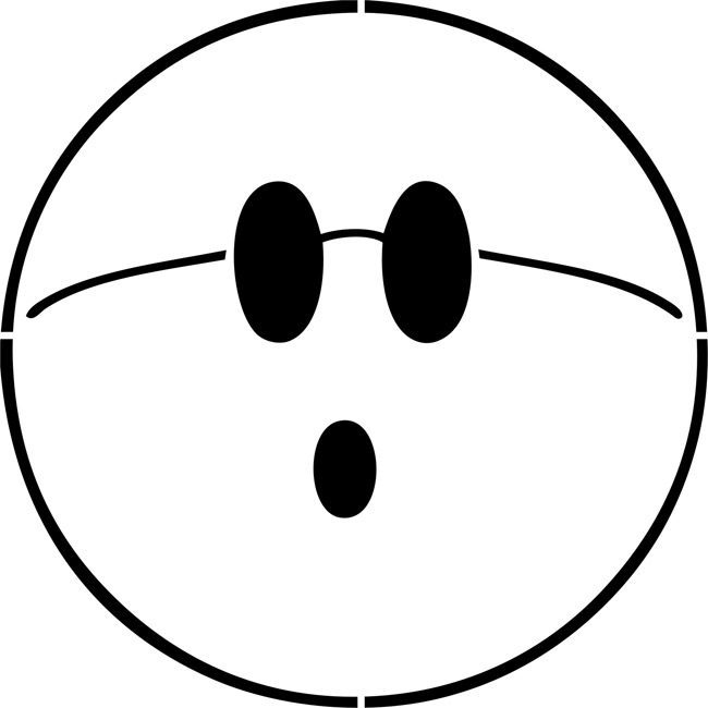 650x650 Blank Stare Smiley Face Stencils