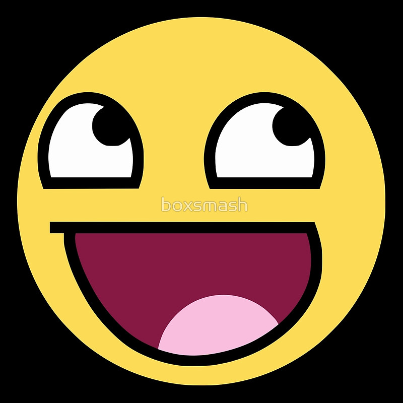 800x800 Awesome Happy Cartoon Smiley Face Hr Posters By Boxsmash