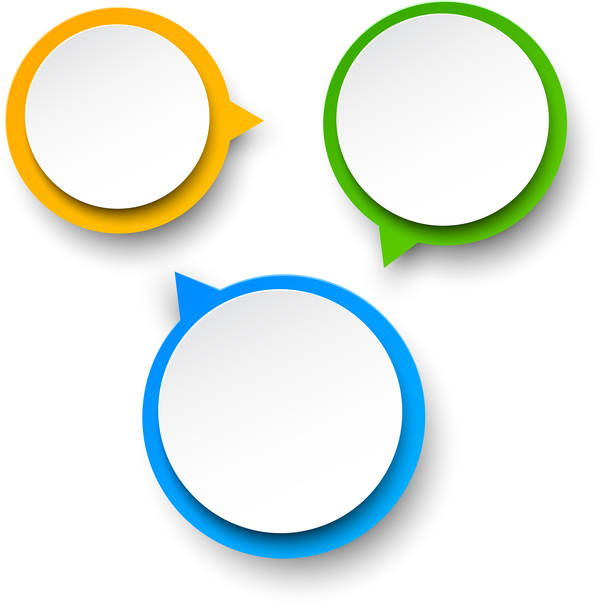 600x607 Blank Speech Bubbles Vector Material 06