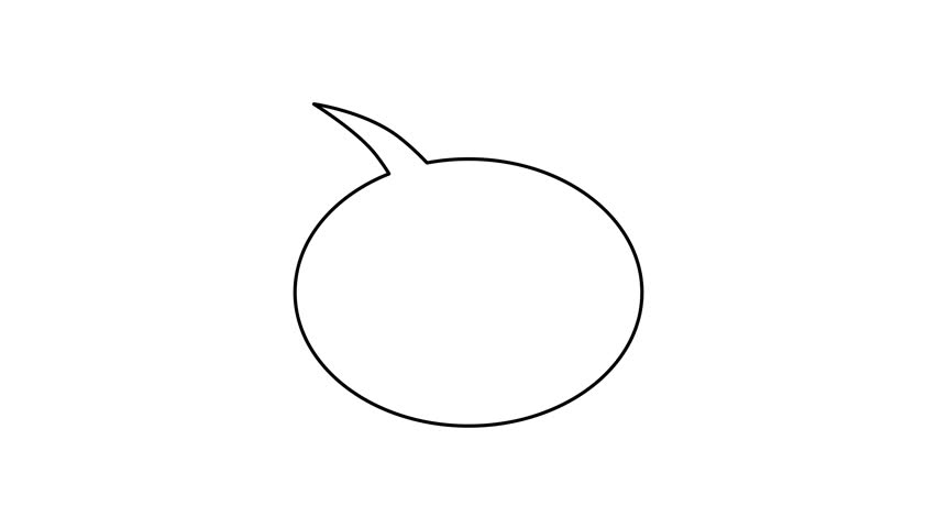 852x480 Four Variations Of Blank Cartoon Speech Bubbles, With Luma Matte