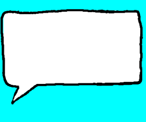 300x250 Blank Comic Book Speech Bubble.