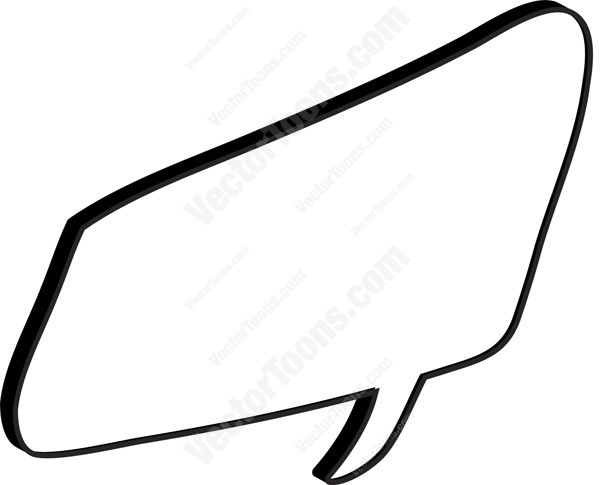 600x485 Upward Right Slanting Speech Bubble