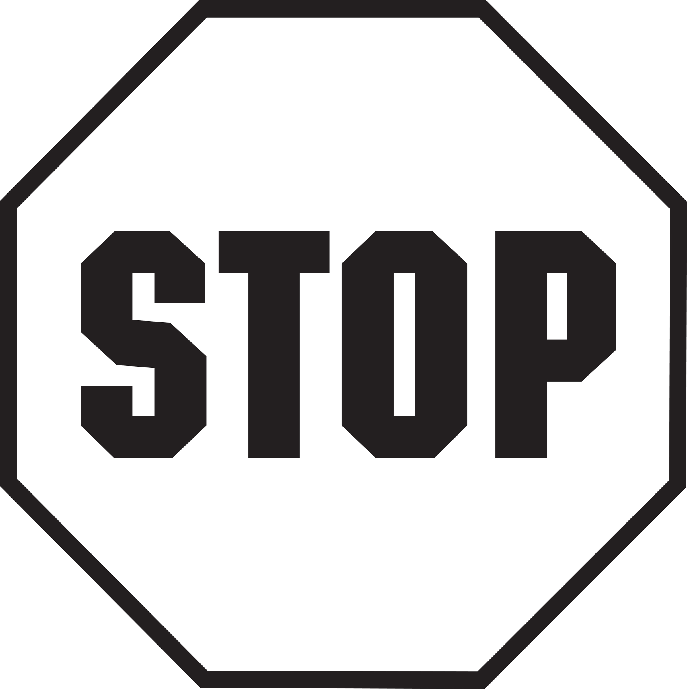 2395x2400 Stop Sign Clip Art Black And White Many Interesting Cliparts
