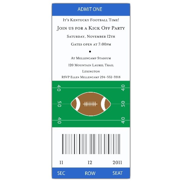 600x600 Sports Ticket Template