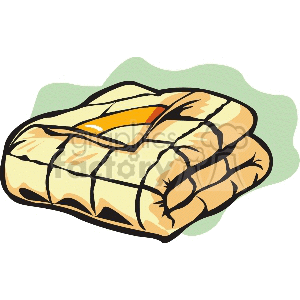 300x300 Royalty Free Folded Blanket 147516 Vector Clip Art Image