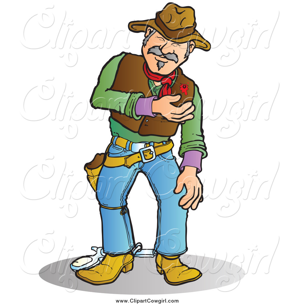 1024x1044 Clipart Of A Bleeding Cowboy Man With A Bullet Wound By Snowy