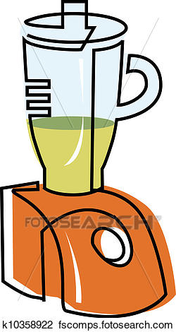 250x470 Clip Art Of Drawing Of A Blender K10358922