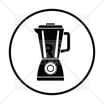 400x400 Thin Circle Design Of Kitchen Blender Icon Royalty Free Vector