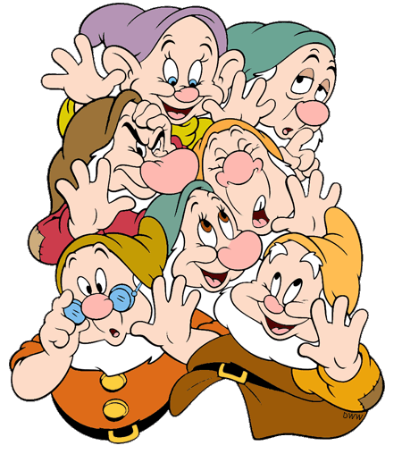 450x508 Snow White And The 7 Dwarfs Clip Art