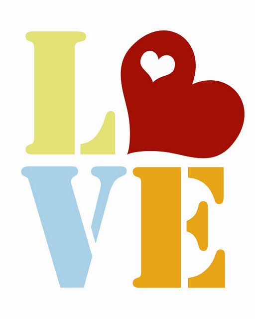 512x640 Love Block Word Clipart