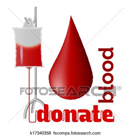 450x470 Clip Art Of Donate Blood K17340358