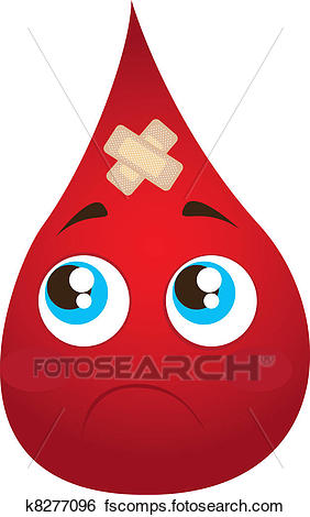 282x470 Clip Art Of Sad Blood Drop K8277096