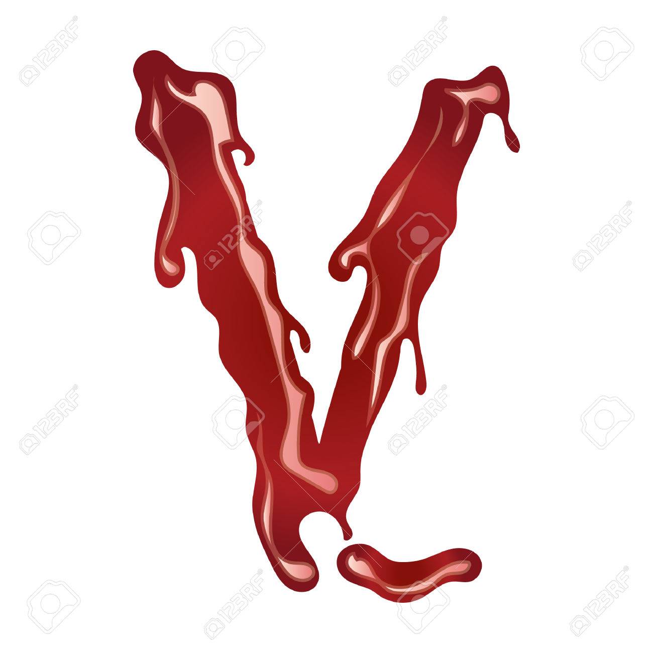 1300x1300 Letter V With Dripping Blood Royalty Free Cliparts, Vectors,