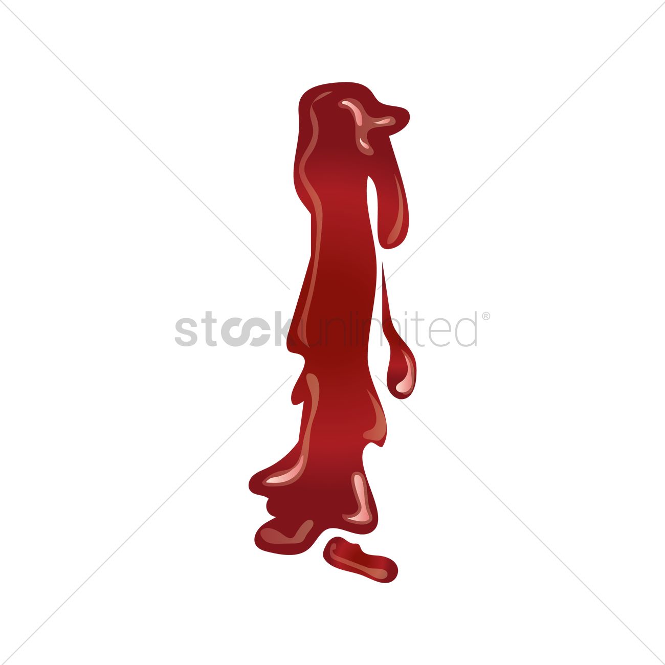 1300x1300 Letter I With Dripping Blood Vector Image