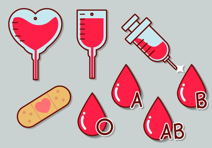700x490 Blood Drive Vector Icon Set