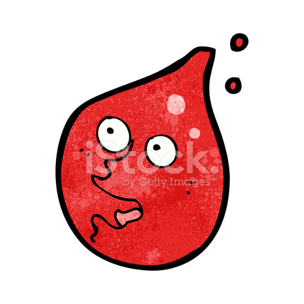 440x440 Happy Cartoon Blood Drop Stock Vector