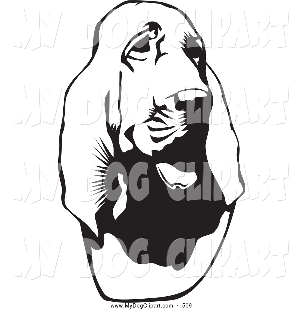 1024x1044 Clip Art Of A Cute Bloodhound, Or St. Hubert Hound, Looking