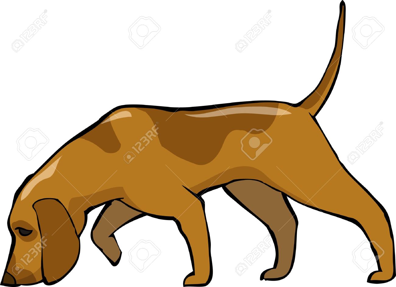 1300x943 Clipart Of Dog Sniffing The Ground