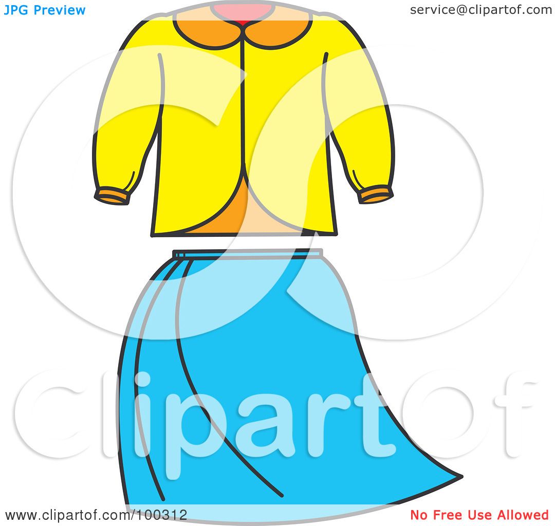 1080x1024 Royalty Free (Rf) Clipart Illustration Of A Woman's Yellow Blouse
