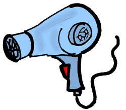 250x217 Hairdryer Clipart