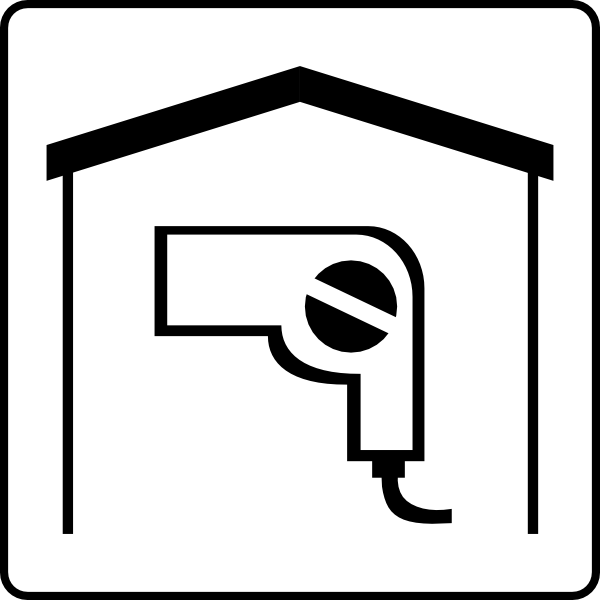 600x600 Hotel Icon Has Blow Dryer In Room Clip Art
