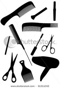 203x300 Art Image Combs, A Blow Dryer, And Scissors