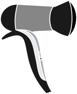 246x299 Black Blow Dryer Clip Art