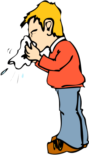 350x609 Blowing Nose Clipart