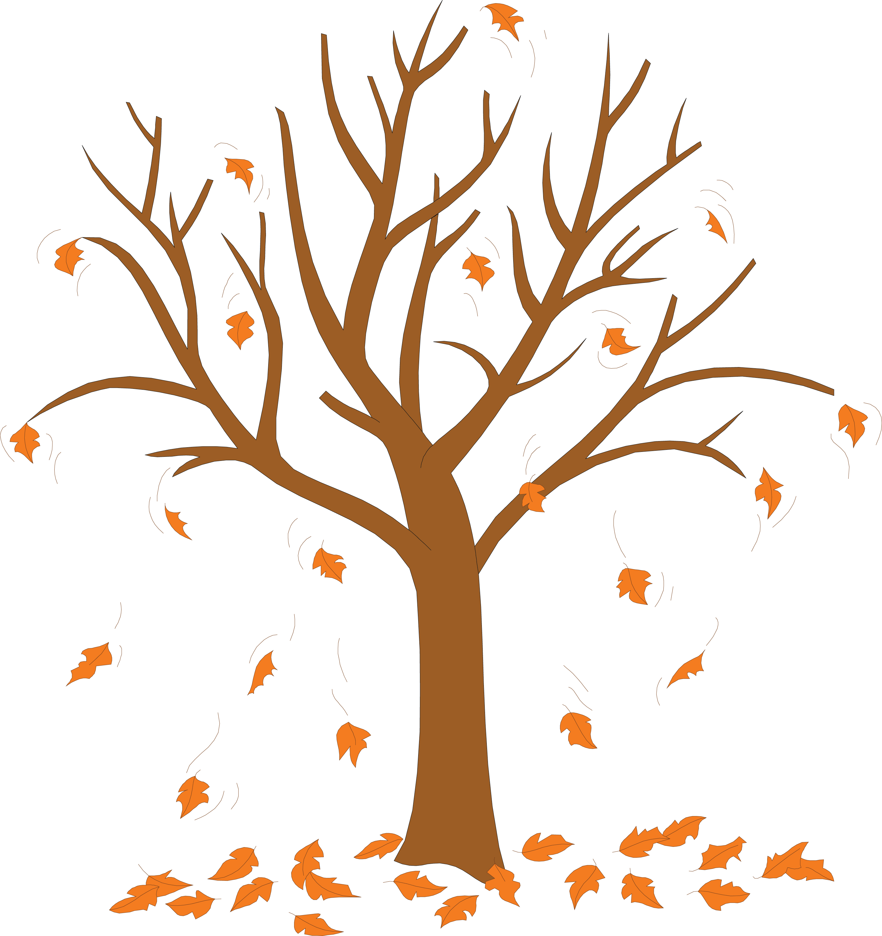 3035x3223 Leaves Falling Off Trees Clipart