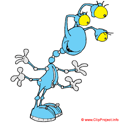 400x400 Blue Alien With Three Eyes Clip Art Cartoon Clip Art