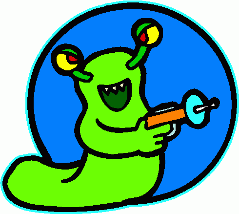 490x438 Image Of Alien Clipart 3 With Gun