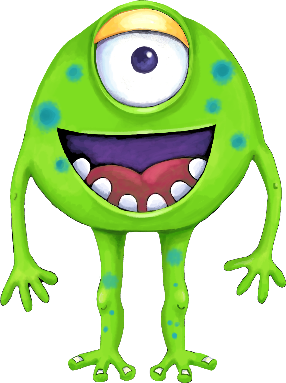 1196x1600 Your Free Art Cute Blue, Purple And Green Cartoon Alien Monsters