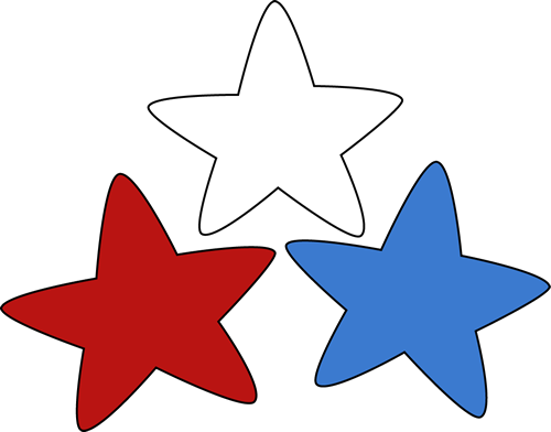 500x392 Stars Clipart Red And Blue