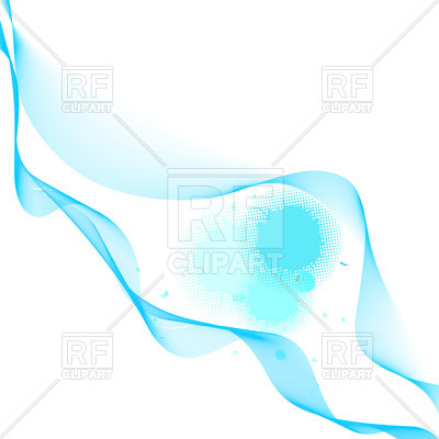 400x400 Abstract Background With Blue Waves And Halftone Blots Royalty