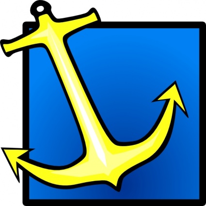 425x424 Output Clipart Yellow Anchor Blue Background Clip