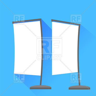 400x400 Banners Icons On Blue Background Royalty Free Vector Clip Art