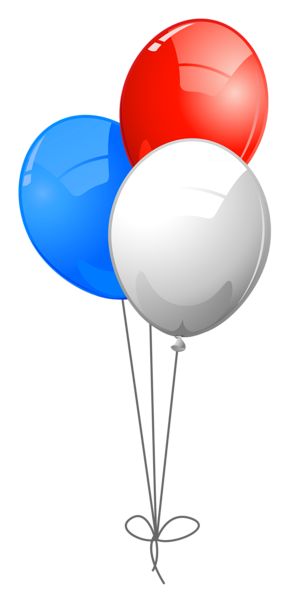 308x600 Balloon Clipart Red And Blue