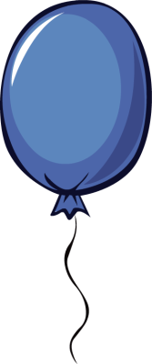167x400 Balloon Clipart Dark Blue